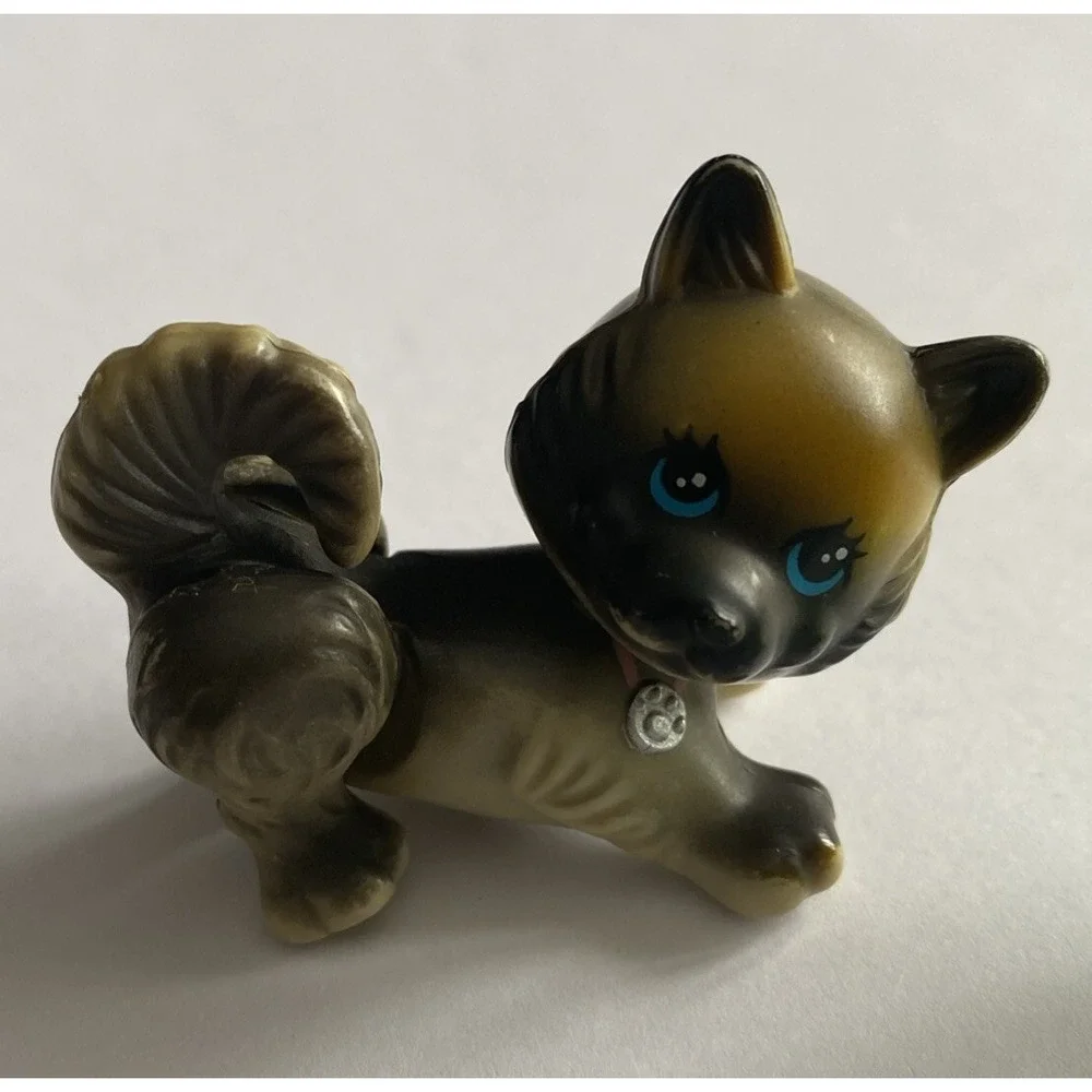 Vtg LITTLEST PET SHOP GERMAN SHEPHERD Dog  Bone Trophy 1993 KENNER BRAVE puppy